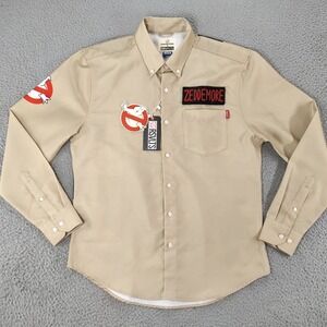 RSVLTS Ghostbusters Shirt Mens Medium Beige ZEDDEMORE The Roosevelts Graphic NEW